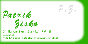 patrik zisko business card